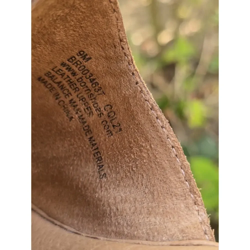 Børn B.O.C. SANDALS/MULES Tan Leather & Cork Wedge Heels SZ 9
